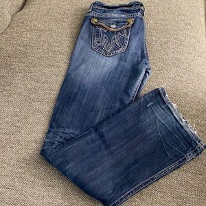 MEK Boulder Bootcut Distressed Jeans 30/34